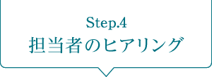 Step4. 担当者のヒアリング